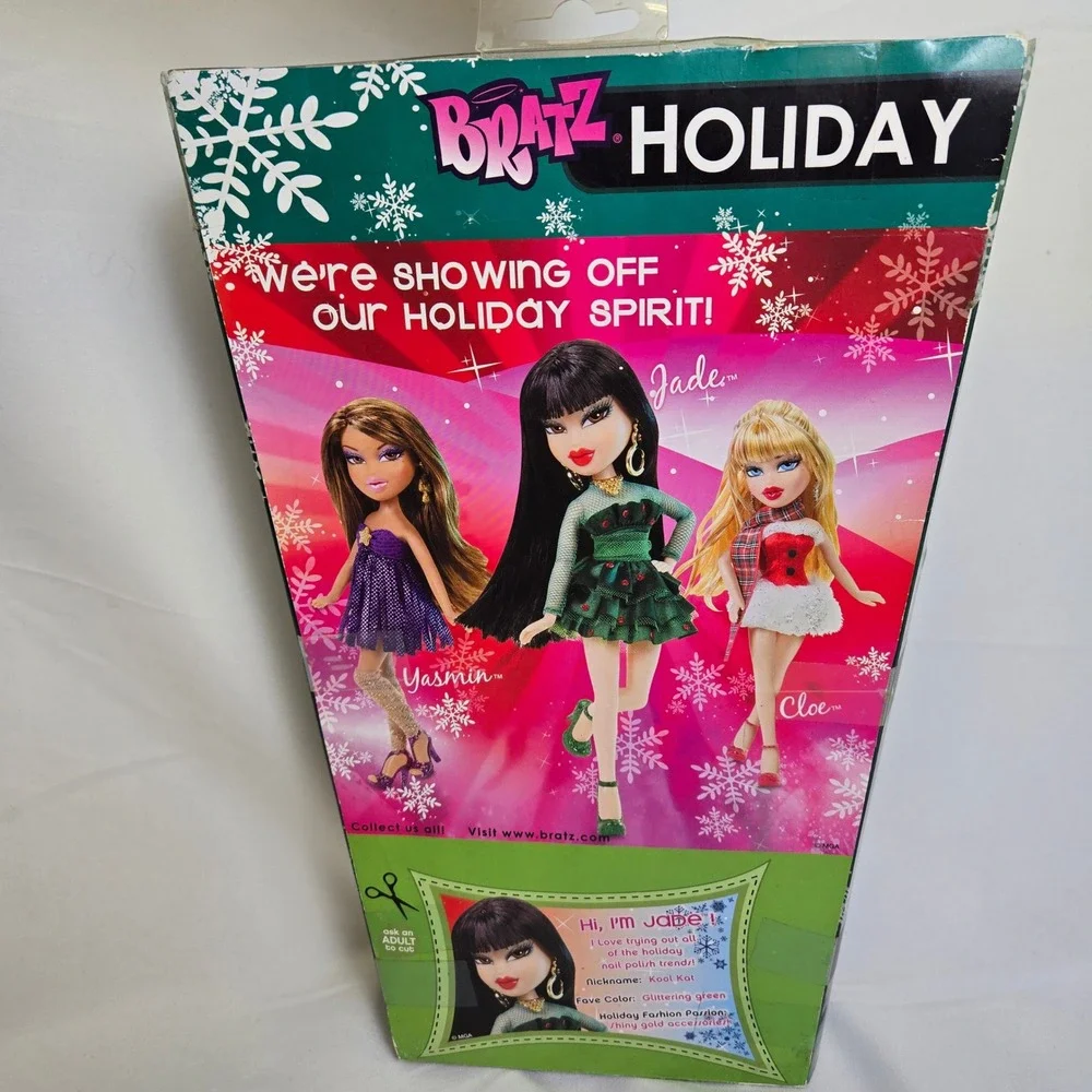 Bratz Holiday Jade Doll 515296 Collectible, New Open Box, Box‎ Damaged Taped
